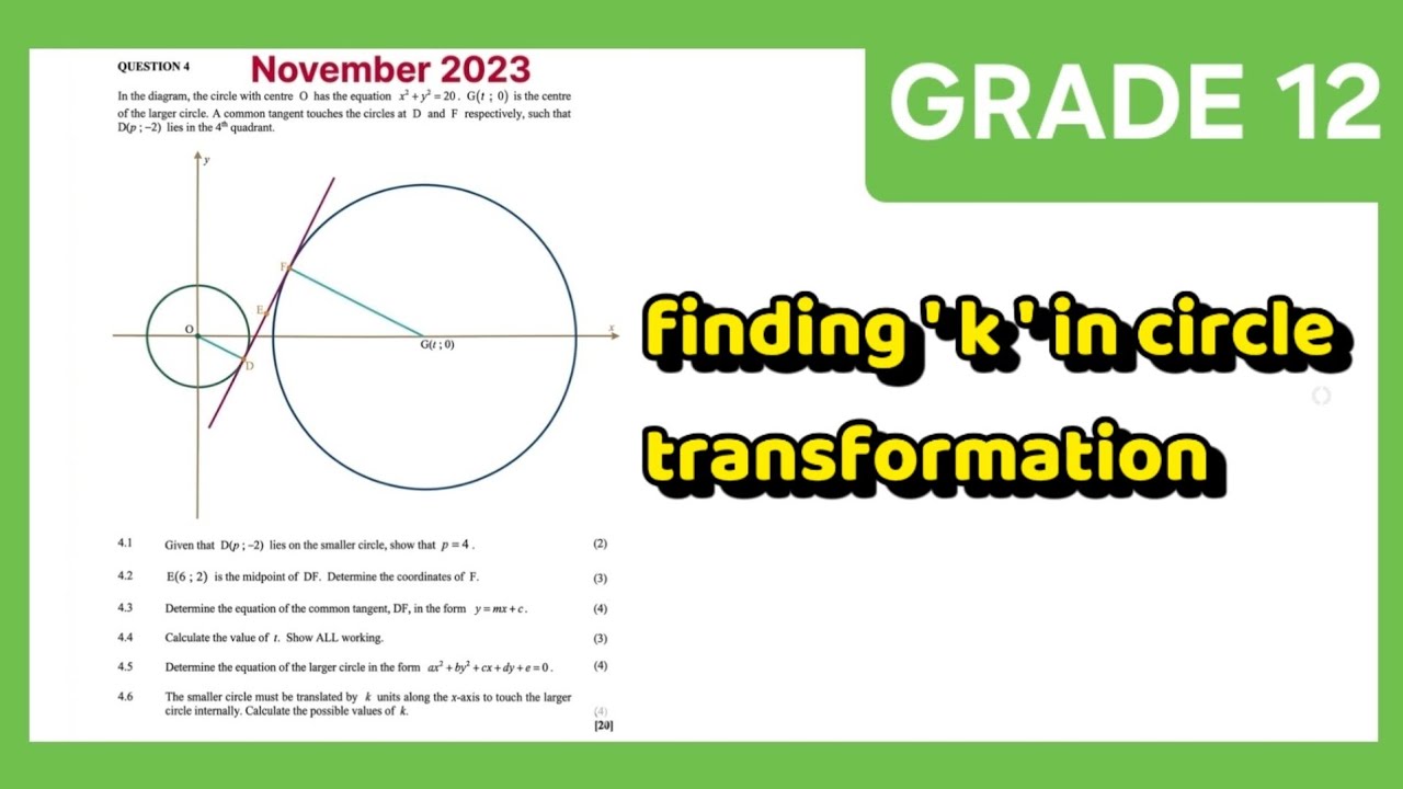 Finding Translation Distance for Internal Circle Contact