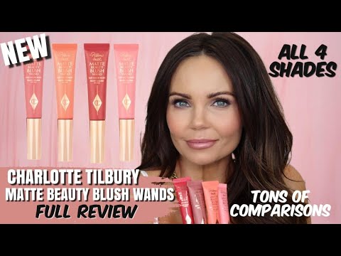 NEW CHARLOTTE TILBURY MATTE BEAUTY BLUSH WANDS REVIEW | TONS & TONS OF SHADE COMPARISONS |