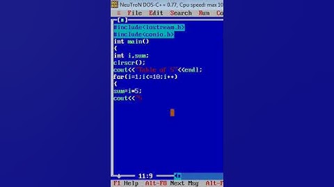 C++ PROGRAM TO PRINT MULTIPLICATION TABLE OF 5.