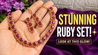 Stunning Ruby Pink Jewelry Set That Sparkles in Every Detail! #shorts #jewelry