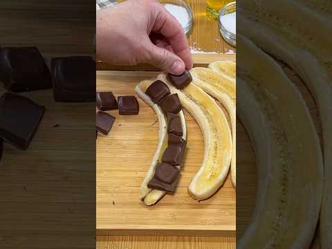 Вкуснейший ДЕСЕРТ из БАНАНОВ и ШОКОЛАДА который ВЫ ТОЧНО ещё НЕ ГОТОВИЛИ! #десерт #еда #shorts