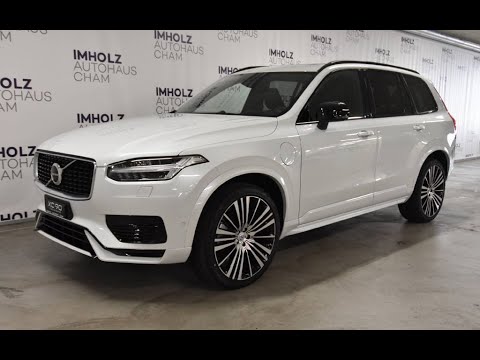 Volvo Xc90 T8 Te Plug In Hybrid R Design 7 Sitzer Eaw Crystal White Pearl Weiss Metallic Youtube