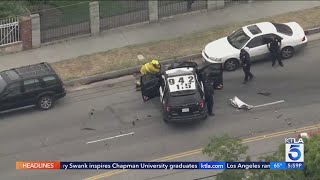 Elderly man dies in crash with LAPD SUV