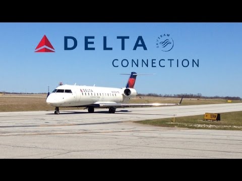 Delta Connection Taxi & Takeoff from Taxiway