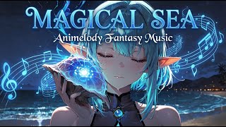 Serene Ocean Elf Sanctuary - Glowing Shell Lullaby | Relaxing Sleep & Study 🌊