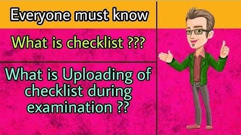 What is checklist ??? | Uploading of checklist for examination | CU semester examination 2023 |