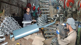 Process of making Rickshaws Silencer inside factory | Making of silencer hug production factory