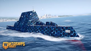 Warships Mobile 2 : USS ZUMWALT gameplay premium ship