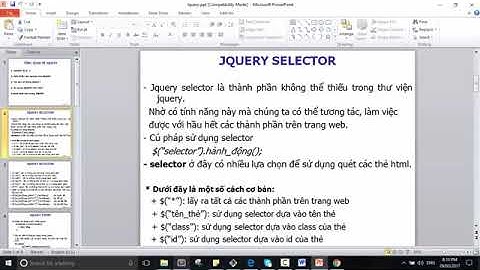 Làm việc với Jquery buổi 1