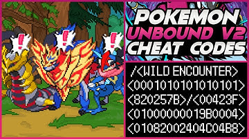 Pokemon Unbound 2.0.3.2 Working Cheat Codes! (2022) | Zacian Crowned | Ash Greninja Cheat | Part 2