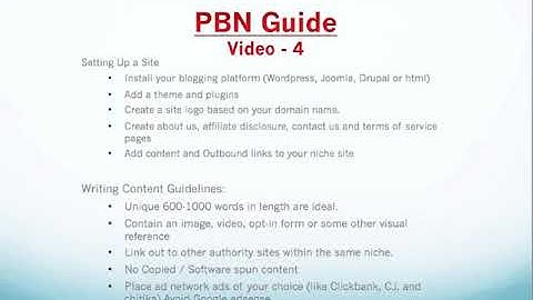 Site Setup | PBN Guide