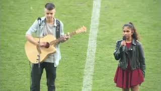 From Little Things Big Things Grow | Bodhi Hawken & Lillie Walker sing Paul Kelly at NRL Allstars