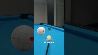 Using spin is essential in pool😱🎱#billiards #8ballpool #8ball #pool #billiard