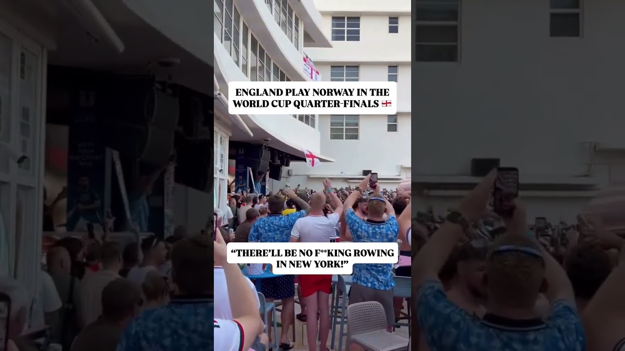 Ahead of England’s WC quarter-final vs Norway, England fans in Miami unveiled a brand-new chant