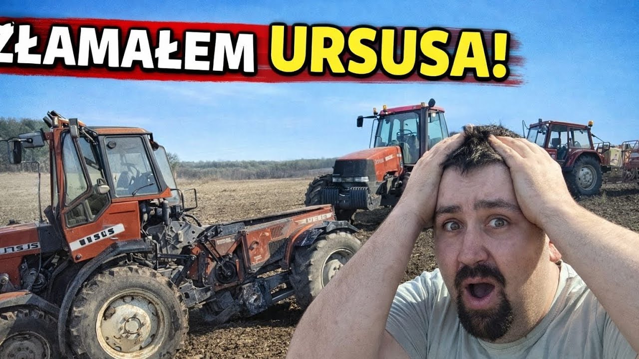 Katastrofa i tydzień prac polowych – złamany Ursus 1634, RSM i pęknięta beczka opryskiwacza!