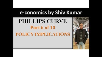 e-conomics by Shiv Kumar: Phillips Curve, Part 6 of 10: Policy Implications