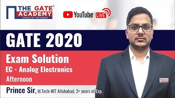 *LIVE GATE 2020 Answer Key with Solutions for Analog Electronics – EC & IN Engineering