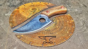 DIY Satori Knife from a Concrete Disc. How to make a Japanese-style knife