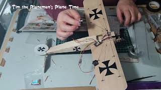 03 Fokker E. Laying out Electronics - Dancing Wings Hobby micro RC model plane build