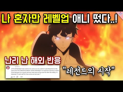 나 혼자만 레벨업 애니메이션 PV 공개 미쳤다 빤쓰 갈아입자 