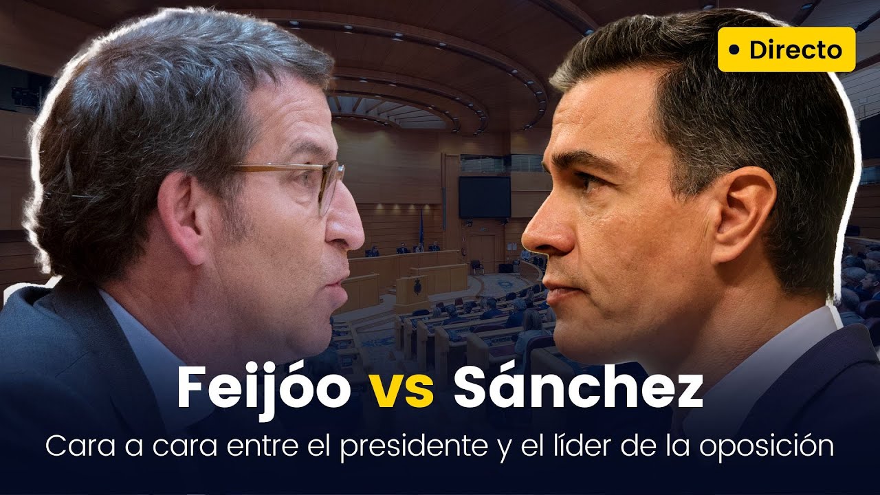 Cara a cara entre Sánchez y Feijóo en el Senado (31/01/2023) - YouTube