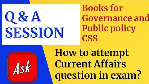 Books for governance and Public Policy CSS | How to attempt CSS paper? | How to attempt question Q&A