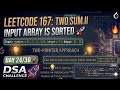 LeetCode 167: Two Sum II (Input Array Is Sorted) 🚀 | Day 24/30 DSA Challenge | Java Solution