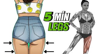 5 MIN LEG WORKOUT AT HOME | THİGHS /ROSE'S GYM