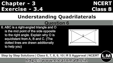 Understanding Quadrilaterals | Class 8 Exercise 3.4 Question 6 | NCERT | Learn Maths