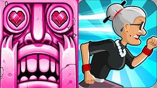 Temple Run 2 Sky Summit VS Angry Gran Run Android iPad iOS Gameplay HD screenshot 4