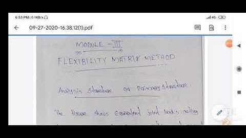 SAIII. Moduel 3. Video 1 . Flexibility matrix method steps