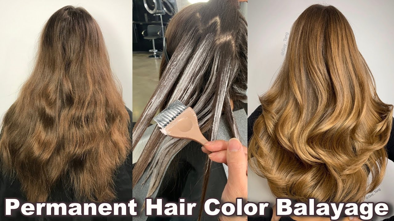 NO BLEACH! Balayage with Permanent Hair Color - YouTube