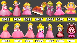 Evolution Of Princess Peach Death And Game Over Graphics In Nintendo Games 1988-2025
