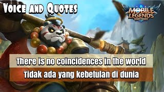 Akai Old Voice and Quotes Hero Mobile Legends dengan Artinya