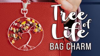 DIY Tree of Life Gemstone Pendant or Bag Charm Tutorial