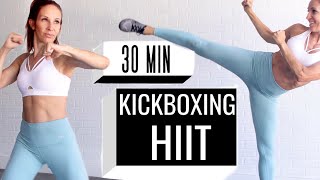 30 MIN PYRAMID HIIT with CARDIO KICKBOXING/ NO EQUIPMENT / BURNS CALORIES AND REDUCES STRESS