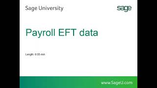 Sage 300 Online — How to Secure Payroll EFT Data