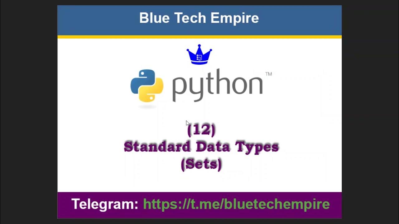 Python Set data type - YouTube