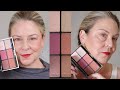 SUQQU Powder Blush Compact 101, Comfort Lip Fluid Fog  02- 1st Impressions, swatches, application