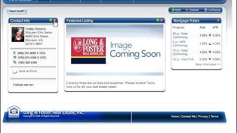 L&F Portal Website - Managing Widgets