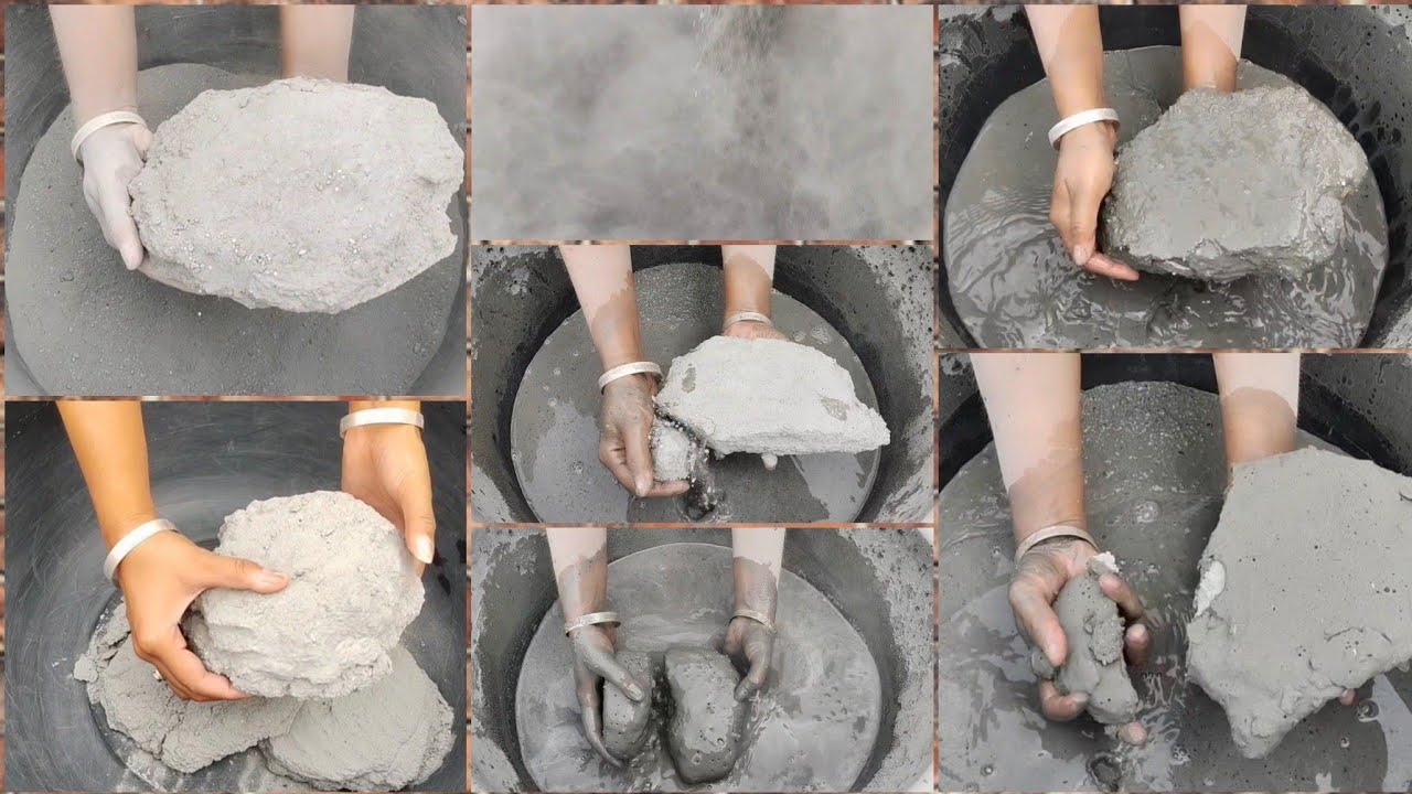 |ASMR| New video Most dustiest sand cement dry+water 💦crumbling |sleepaid| |satisfying video| 😊