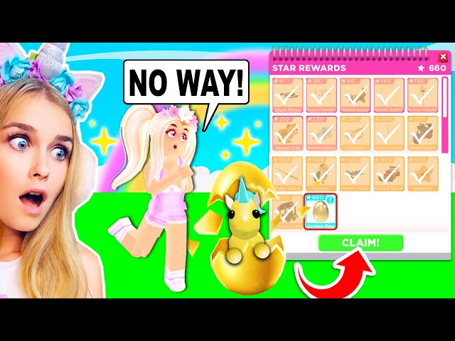 OPENING GOLDEN EGGS And Getting STAR REWARDS In Adopt Me! (Roblox) 