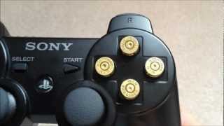 PS3 controller 9mm Luger Brass bullet buttons