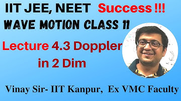 4.4 Doppler in 2Dim  Wave Motion | IIT JEE, NEET, Class 11 Physics | Vinay Sir