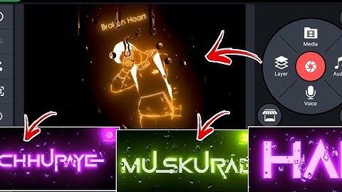 Trending Glowing+ Rain Drop Lyrical Status Editing|Node video Editing|Kinemaster Glowing lyrics