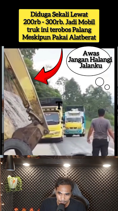 Viral video of a truck breaking through a police heavy equipment barrier #viral #trending #shorts