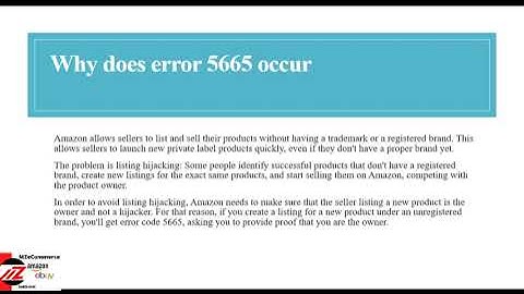 Amazon FBA Error Code 5665 and How to Fix It.
