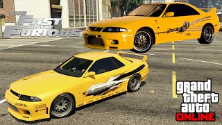 GTA 5 - F&F 1 - Leon's Skyline R33 GT-R Build W/ CRAIG LIEBERMAN! - Elegy Retro Customization