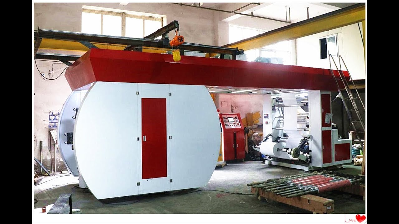 6color CI flexo printing machine for paper printing - YouTube