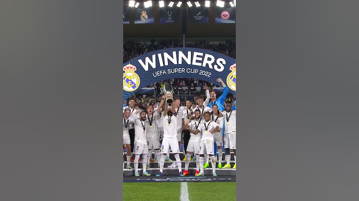 Real Madrid lift the UEFA Super Cup 👑🏆